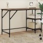 vidaXL Escritorio metal y madera ingeniería marrón roble 120x50x75 cm vidaXL Escritorio metal y madera ingeniería marrón roble 120x50x75 cm