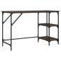vidaXL Escritorio metal y madera ingeniería marrón roble 120x50x75 cm vidaXL Escritorio metal y madera ingeniería marrón roble 120x50x75 cm