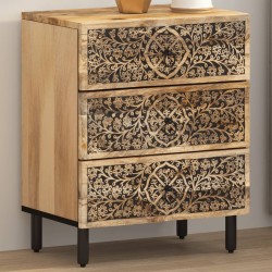 vidaXL Mesita de noche madera maciza de mango 50x33x60 cm