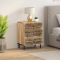 vidaXL Mesita de noche madera maciza de mango 50x33x60 cm vidaXL Mesita de noche madera maciza de mango 50x33x60 cm