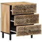 vidaXL Mesita de noche madera maciza de mango 50x33x60 cm vidaXL Mesita de noche madera maciza de mango 50x33x60 cm