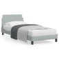 vidaXL Estructura de cama con cabecero terciopelo gris claro 80x200 cm vidaXL Estructura de cama con cabecero terciopelo gris claro 80x200 cm