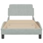 vidaXL Estructura de cama con cabecero terciopelo gris claro 80x200 cm vidaXL Estructura de cama con cabecero terciopelo gris claro 80x200 cm