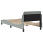 vidaXL Estructura de cama con cabecero terciopelo gris claro 80x200 cm vidaXL Estructura de cama con cabecero terciopelo gris claro 80x200 cm