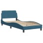 vidaXL Estructura de cama con cabecero terciopelo azul 90x200 cm vidaXL Estructura de cama con cabecero terciopelo azul 90x200 cm