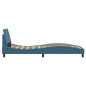 vidaXL Estructura de cama con cabecero terciopelo azul 90x200 cm vidaXL Estructura de cama con cabecero terciopelo azul 90x200 cm