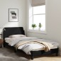 vidaXL Estructura de cama con cabecero de tela negro 90x190 cm vidaXL Estructura de cama con cabecero de tela negro 90x190 cm