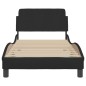vidaXL Estructura de cama con cabecero de tela negro 90x190 cm vidaXL Estructura de cama con cabecero de tela negro 90x190 cm