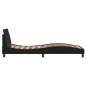 vidaXL Estructura de cama con cabecero de tela negro 90x190 cm vidaXL Estructura de cama con cabecero de tela negro 90x190 cm