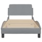 vidaXL Estructura de cama con cabecero de tela gris claro 90x190 cm vidaXL Estructura de cama con cabecero de tela gris claro 90x190 cm