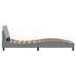 vidaXL Estructura de cama con cabecero de tela gris claro 90x190 cm vidaXL Estructura de cama con cabecero de tela gris claro 90x190 cm
