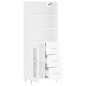 vidaXL Aparador alto madera contrachapada blanco 69,5x34x180 cm vidaXL Aparador alto madera contrachapada blanco 69,5x34x180 cm