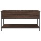 vidaXL Mesa de centro madera ingeniería metal marrón 100x50x50 cm vidaXL Mesa de centro madera ingeniería metal marrón 100x50x50 cm