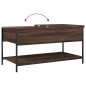 vidaXL Mesa de centro madera ingeniería metal marrón 100x50x50 cm vidaXL Mesa de centro madera ingeniería metal marrón 100x50x50 cm