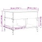 vidaXL Mesa de centro madera ingeniería metal marrón roble 70x50x50 cm vidaXL Mesa de centro madera ingeniería metal marrón roble 70x50x50 cm