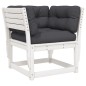 vidaXL Set muebles jardín con cojines 8 pzas madera maciza pino blanco vidaXL Set muebles jardín con cojines 8 pzas madera maciza pino blanco