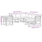 vidaXL Set muebles jardín con cojines 8 pzas madera maciza pino blanco vidaXL Set muebles jardín con cojines 8 pzas madera maciza pino blanco