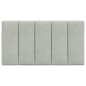 vidaXL Cabecero de cama acolchado terciopelo gris claro 90 cm