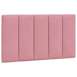 vidaXL Cabecero de cama acolchado terciopelo rosa 90 cm