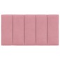 vidaXL Cabecero de cama acolchado terciopelo rosa 90 cm vidaXL Cabecero de cama acolchado terciopelo rosa 90 cm