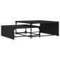 vidaXL Mesas de centro apilables 2 pzas madera ingeniería metal negro vidaXL Mesas de centro apilables 2 pzas madera ingeniería metal negro