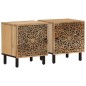 vidaXL Mesitas de noche 2 uds madera maciza de mango 40x33x46 cm vidaXL Mesitas de noche 2 uds madera maciza de mango 40x33x46 cm