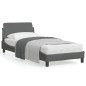 vidaXL Estructura de cama con cabecero de tela gris oscuro 80x200 cm vidaXL Estructura de cama con cabecero de tela gris oscuro 80x200 cm