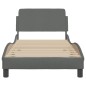 vidaXL Estructura de cama con cabecero de tela gris oscuro 80x200 cm vidaXL Estructura de cama con cabecero de tela gris oscuro 80x200 cm