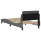 vidaXL Estructura de cama con cabecero de tela gris oscuro 80x200 cm vidaXL Estructura de cama con cabecero de tela gris oscuro 80x200 cm