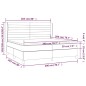 vidaXL Cama box spring con colchón tela gris oscuro 200x200 cm