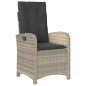 vidaXL Set comedor jardín 7 pzas y cojines ratán sintético gris claro vidaXL Set comedor jardín 7 pzas y cojines ratán sintético gris claro