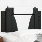 vidaXL Cabecero de cama acolchado cuero sintético negro blanco 100 cm vidaXL Cabecero de cama acolchado cuero sintético negro blanco 100 cm