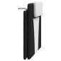 vidaXL Cabecero de cama acolchado cuero sintético negro blanco 100 cm vidaXL Cabecero de cama acolchado cuero sintético negro blanco 100 cm