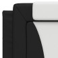 vidaXL Cabecero de cama acolchado cuero sintético negro blanco 100 cm vidaXL Cabecero de cama acolchado cuero sintético negro blanco 100 cm