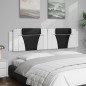vidaXL Cabecero de cama acolchado cuero sintético blanco negro 200 cm vidaXL Cabecero de cama acolchado cuero sintético blanco negro 200 cm