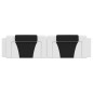 vidaXL Cabecero de cama acolchado cuero sintético blanco negro 200 cm vidaXL Cabecero de cama acolchado cuero sintético blanco negro 200 cm