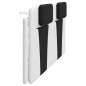 vidaXL Cabecero de cama acolchado cuero sintético blanco negro 200 cm vidaXL Cabecero de cama acolchado cuero sintético blanco negro 200 cm