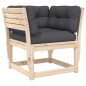 vidaXL Muebles de jardín 8 pzas y cojines madera maciza pino vidaXL Muebles de jardín 8 pzas y cojines madera maciza pino