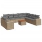 vidaXL Set de sofás de jardín 11pzas con cojines ratán sintético beige vidaXL Set de sofás de jardín 11pzas con cojines ratán sintético beige