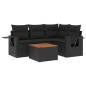 vidaXL Set de muebles de jardín 5 pzas y cojines ratán sintético negro vidaXL Set de muebles de jardín 5 pzas y cojines ratán sintético negro