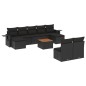 vidaXL Set de sofás de jardín 10 pzas cojines ratán sintético negro vidaXL Set de sofás de jardín 10 pzas cojines ratán sintético negro