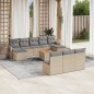 vidaXL Juego de sofás jardín con cojines beige mezcla 11 pzas ratán PE vidaXL Juego de sofás jardín con cojines beige mezcla 11 pzas ratán PE