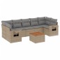 vidaXL Juego de sofás jardín con cojines beige mezcla 8 pzas ratán PE vidaXL Juego de sofás jardín con cojines beige mezcla 8 pzas ratán PE