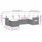 vidaXL Set de muebles de jardín 6 pzas y cojines ratán sintético gris vidaXL Set de muebles de jardín 6 pzas y cojines ratán sintético gris