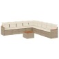 vidaXL Juego de sofás jardín con cojines beige 10 pzas ratán sintético vidaXL Juego de sofás jardín con cojines beige 10 pzas ratán sintético