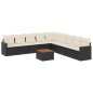 vidaXL Set de sofás de jardín 10 pzas cojines ratán sintético negro vidaXL Set de sofás de jardín 10 pzas cojines ratán sintético negro