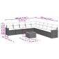 vidaXL Set de sofás de jardín 10 pzas cojines ratán sintético negro vidaXL Set de sofás de jardín 10 pzas cojines ratán sintético negro