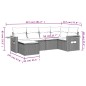 vidaXL Set de sofás de jardín 6 piezas y cojines ratán sintético negro vidaXL Set de sofás de jardín 6 piezas y cojines ratán sintético negro