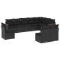 vidaXL Set de sofás de jardín 10 pzas cojines ratán sintético negro vidaXL Set de sofás de jardín 10 pzas cojines ratán sintético negro