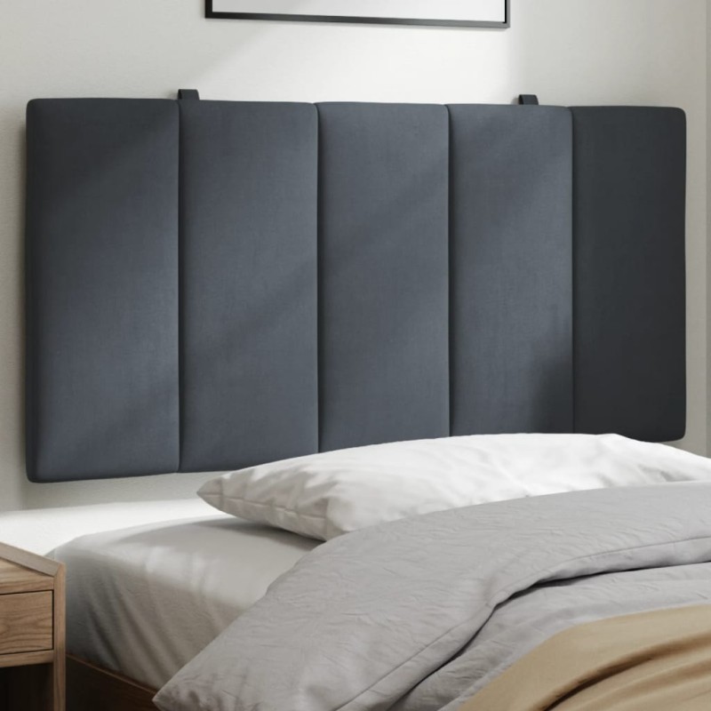 vidaXL Cabecero de cama acolchado terciopelo gris oscuro 100 cm vidaXL Cabecero de cama acolchado terciopelo gris oscuro 100 cm